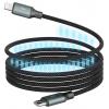 Ansmann USB kabel Apple Lightning konektor, USB-C ® zástrčka 120 cm černá Textilní plášť 1700-0187