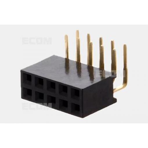 Dutinková lišta DS1024-2X5R2, 2řadá, 5,90°, Ni+Au