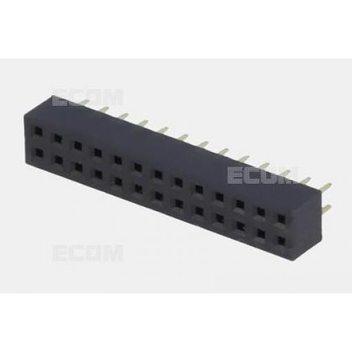 Dutinková lišta DS1026-05-2X13S8BV, 4,3 mm, 2×13, 180°