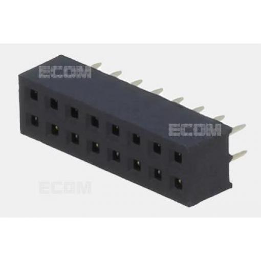 Dutinková lišta DS1026-05-2X8S8BV, 4,3 mm, 2×8, 180°