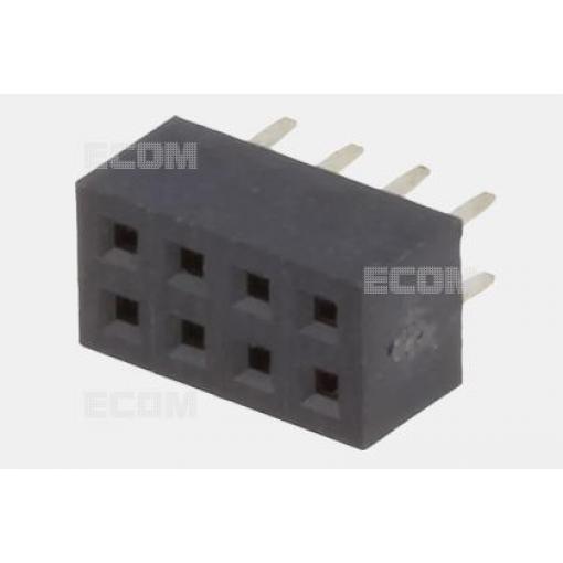 Dutinková lišta DS1026-06-2X4S8BV, 4,3 mm, 2×4, 180°