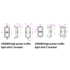HighFlux 200 Duo – Dvoukomorový LED semafor 200 mm (červená + zelená)