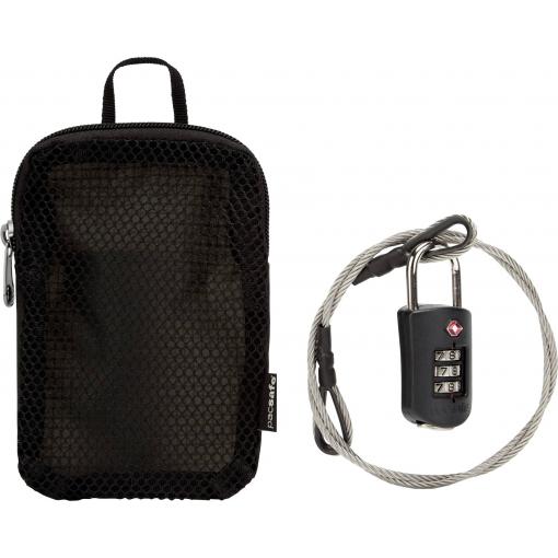Pacsafe 10261100 kabelový zámek na heslo, Slitina zinku, nerezová ocel