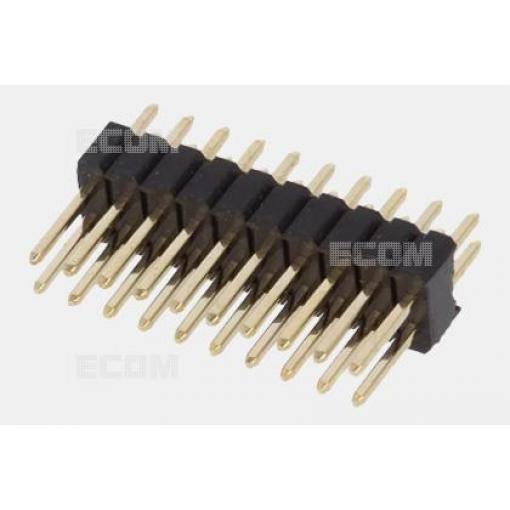 Kolíková lišta DS1031-06-2X10P8BV41-3A, 2×10, 180°, Au