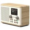 Pure Classic H4 Cotton White/Oak EU/UK 252982 stolní rádio, DAB+, FM, Bluetooth, AUX, funkce alarmu, dub, bílá