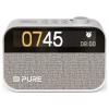 Pure Moment Charge 252451 radiobudík, DAB+, Bluetooth, Ambientní osvětlení, bezdrátové nabíjení, Bavlněná bílá