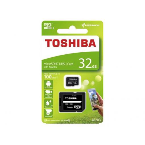 Karta paměťová TOSHIBA micro SD 32 GB s adaptérem