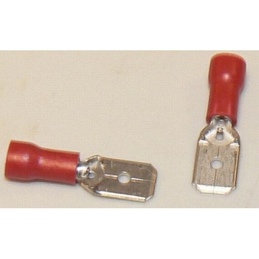 Konektor FASTON 6,3 mm zástrčka kabelová izolovaná
