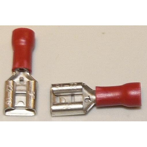 Konektor FASTON 6,3 mm zásuvka kabelová izolovaná max.