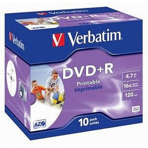 VERBATIM DVD+R 16x/4.7GB cena za balení 10 ks