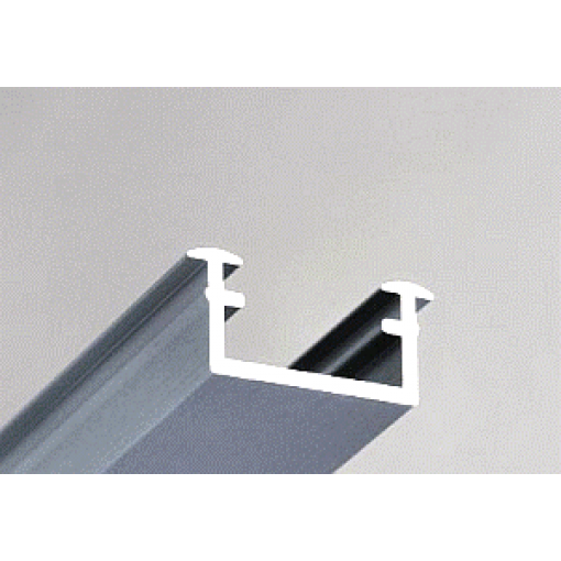 LED matný alu profil, zapuštěný, 1m, 17x8