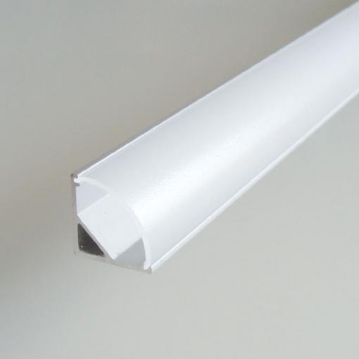 LED alu profil "čtvrtkruh" 16x16mm, 1m,