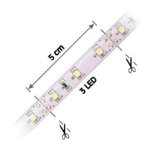 LED pásek 2835-060, teplá bílá, 60LED/m, délka modulu 5cm, IP65