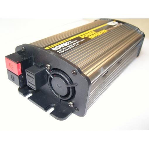 Síťový měnič napětí z 24V DC na 230V AC 600W + USB 2100mA