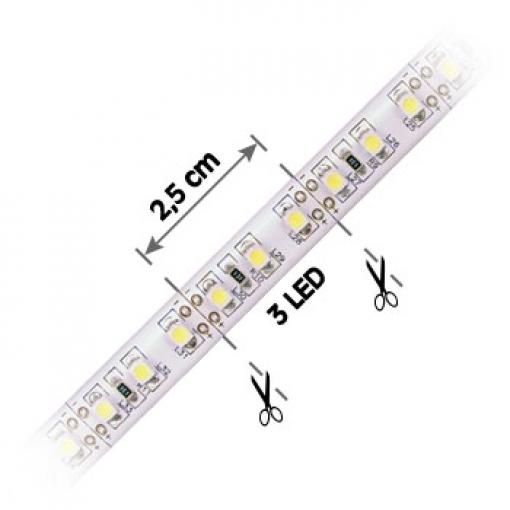 LED pásek 2835-120, studená bílá, 120LED/m, délka modulu 2,5cm, IP65