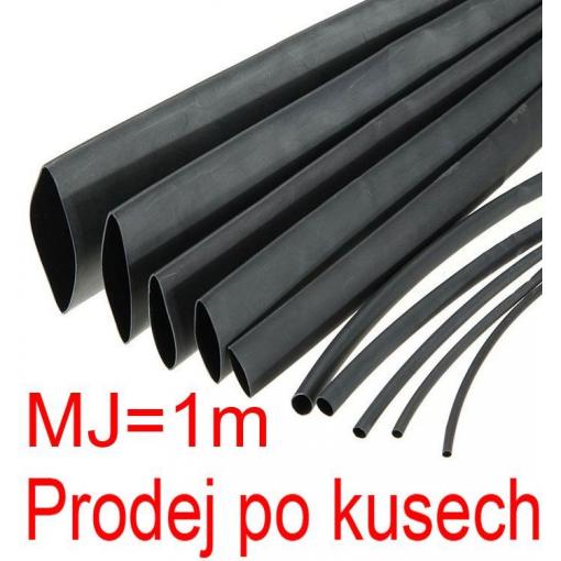 Smršťovací bužírka 5,0/2,5mm černá, balení 1m