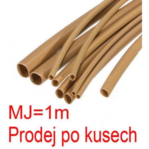 Smršťovací bužírka 5,0/2,5 mm, hnědá, 1 m