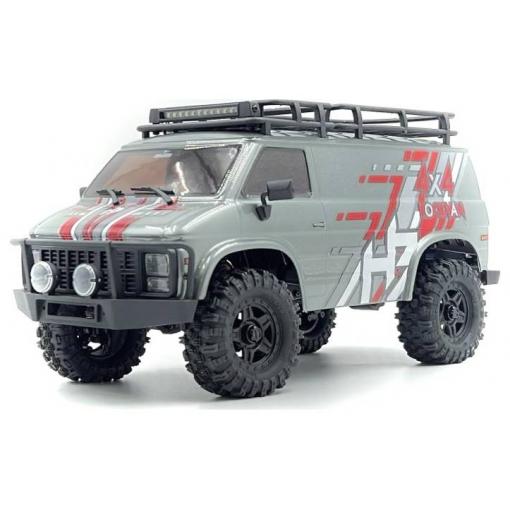 Hobby Plus 1:18 Crawler CR18P EVO-V2 Rock Van grey RTR komutátorový 1:18 RC model auta Crawler 4WD (4x4) 2,4 GHz