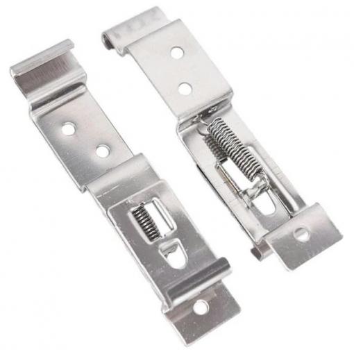 Nerezové držáky SPZ, sada 2 ks, nastavitelné 10,5–12 cm