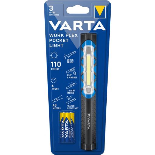 Svítilna VARTA 17647 LED1,5W + COB LED vč.3R3, WORK FLEX POCKET LIGHT