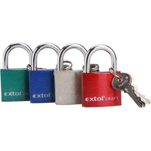 Visací zámek litinový EXTOL CRAFT 32 mm, barevný