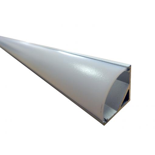 LED alu profil "čtvrtkruh" 16x16mm, 1m, LL166