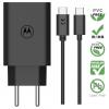 Motorola MOM000072 USB nabíječka, USB Power Delivery (USB-PD) , 1x USB A , 1x USB-C®, 50 W, Dodávka energie, QC 3.0, černá