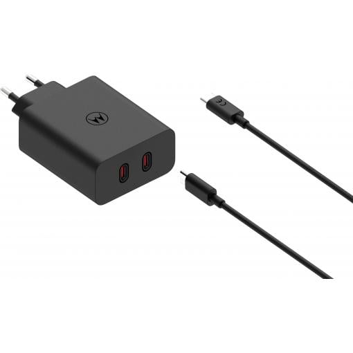 Motorola USB nabíječka, USB Power Delivery (USB-PD) , USB-C®, 125 W, Power Delivery 3.0, černá