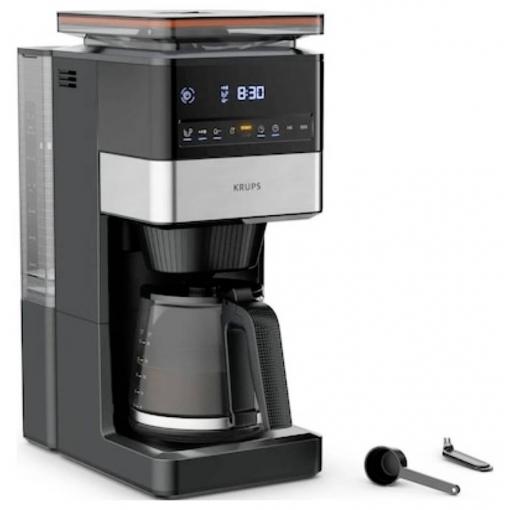 Krups KRUPS - KM 8428 Grind Aroma XL - Kaffee-Vollautomat kávovar černá, stříbrná připraví šálků najednou=18 s mlýnkem, displej