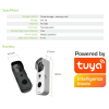 Tuya WiFi Videozvonek s detekcí pohybu a nočním viděním | Zoneway T30 Black