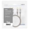 LogiLink CA1202 cinch audio kabel 1.0 m černá stíněný, barevně rozlišený