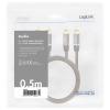 LogiLink CA1201 cinch audio kabel 0.5 m černá stíněný, barevně rozlišený