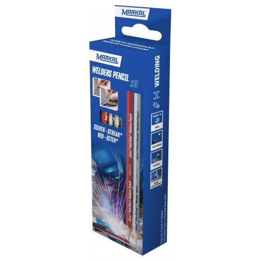 Markal WELD-RITER WELDING PENCILS 22219 popisovač pro svářeče červená, stříbrná