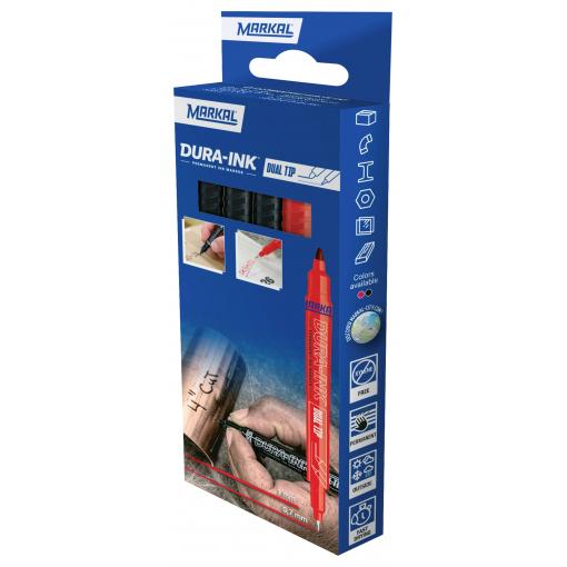 Markal DURA-INK DUAL TIP 22271 permanentní popisovač červená, černá Vodotěsné: Ano