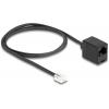 Delock telefonní kabel 1 m černá