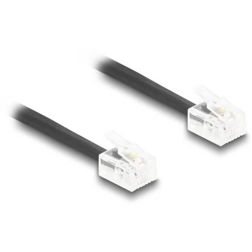 Delock telefonní kabel 2 m černá