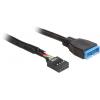 Delock napájecí kabel 30 cm černá