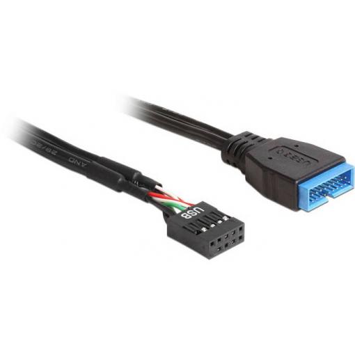 Delock napájecí kabel 30 cm černá