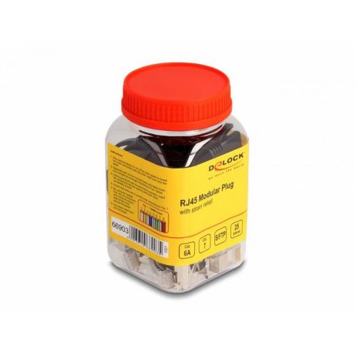 Delock 66903, RJ45 konektor, černá, 1 ks