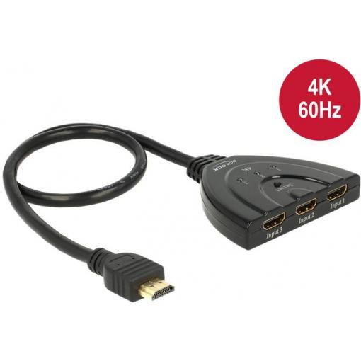Delock 18600 HDMI přepínač UHD 3840 x 2160 Pixel