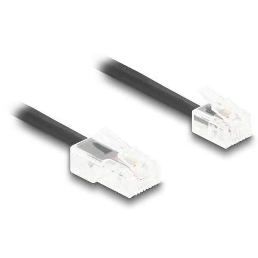 Delock telefonní kabel 2 m černá