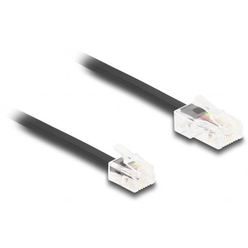 Delock telefonní kabel 3 m černá