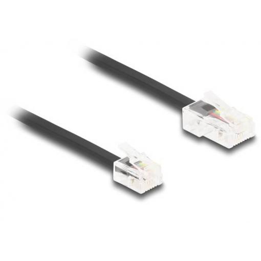Delock telefonní kabel 2 m černá