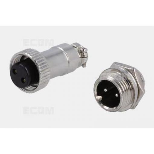 Mikrofonní konektor Cannon DS1110-01-2B6, vidlice + zásuvka