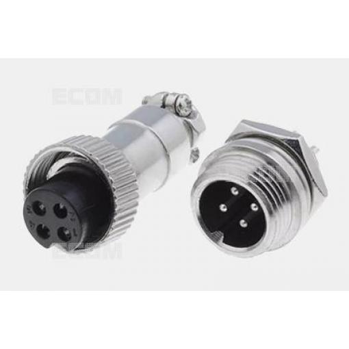 Mikrofonní konektor Cannon DS1110-01-4B6, vidlice + zásuvka