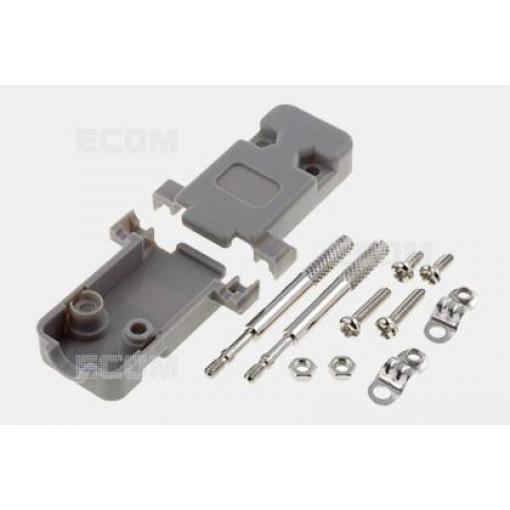 Kryt na D-SUB 9pin DS1045-09AP1L1-A, ABS, šedý