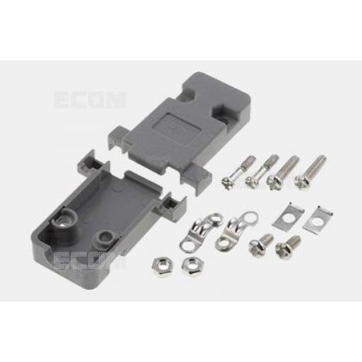 Kryt na konektor D-SUB 9 pin DS1045-09AP1S1-A, ABS, šedý