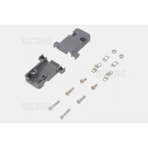 Kryt na D-SUB 9pin DS1045-09APQS1-A, ABS, šedý