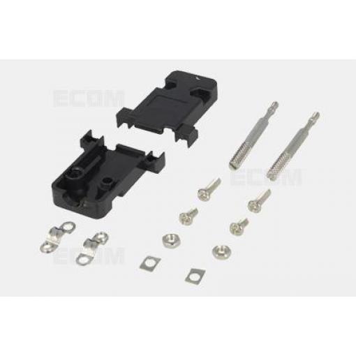 Kryt na D-SUB 9P DS1045-09BP1L1-A, ABS, černý