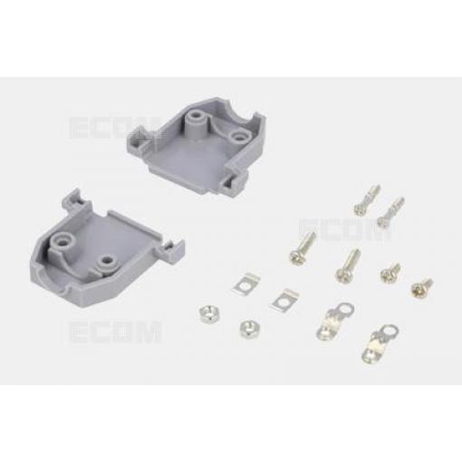 Kryt na konektor D-SUB 15P DS1045-15AP1S1-A, ABS, šedý